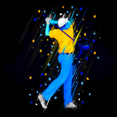 Obrazy na Plexi  Gracz w golfa