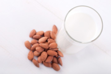 milk and almonds