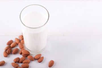 milk and almonds