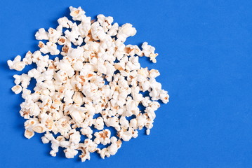 popcorn on blue