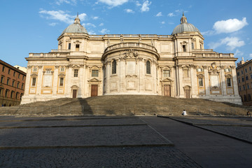 Fototapeta premium Basilica di Santa Maria Maggiore, Cappella Paolina, view from Piazza Esquilino in Rome. Italy.