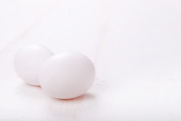 white egg on the table