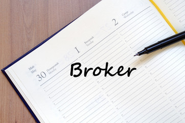 Broker write on notebook