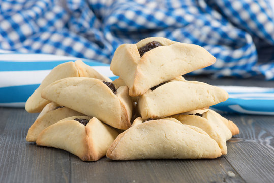 Purim - traditional cookies hamantaschen or Haman's ears