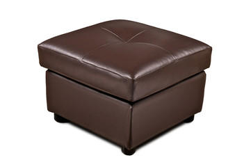 Brown leather stool  for home or office