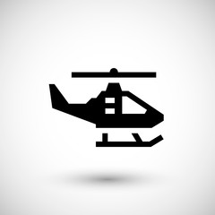 Modern helicopter icon