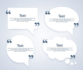 Quote bubble frames templates set.