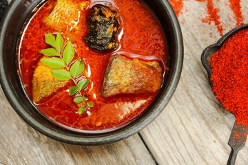 Fish curry in coconut milk