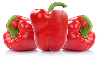 Paprika rot Paprikas Gemüse Freisteller freigestellt isoliert