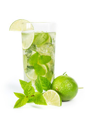 Mohito mojito drink with lime and mint