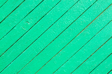 Background green wooden boards on a diagonal image