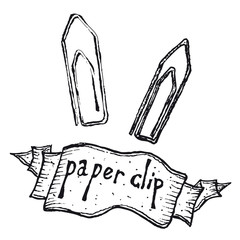 paper clip with a banner