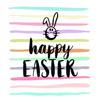 Happy easter cards illustration with font.