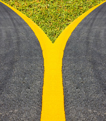 street Surface street lines edge line Yellow