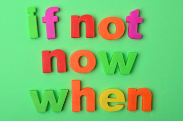 Question If not now when on background