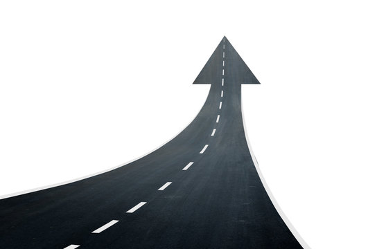 Road going up llike arrow