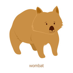 Wombat. Cartoon character