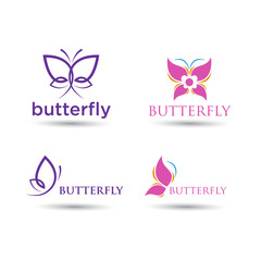 Blue - Purple Butterfly Logo - 105846931
