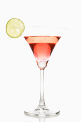 Pink Cocktail on White background