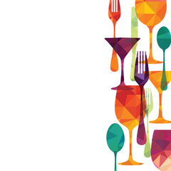 Pattern background. Food and drinks