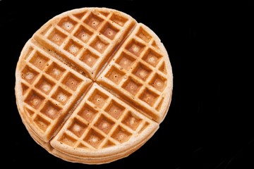 Waffle Breakfast made in a home kitchen