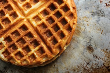 Waffle Breakfast with blueberries