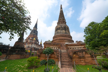Fototapeta na wymiar Wat Yai Chaimongkol, Ayutthaya, Thailand