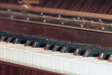 Fototapeta na wymiar Old piano keys