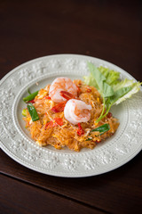Stir fried vermicelli and mixed vegetables with sukiyaki sauce.