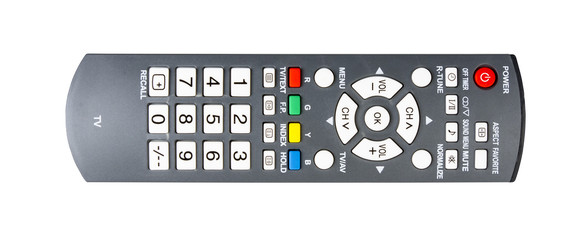 TV remote control isolated