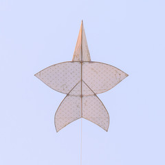 Flying star-shaped kite, Popular Thai traditional culture in summer.