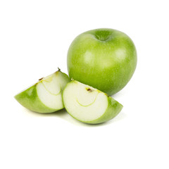 Green apple with slices