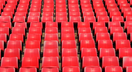 Naklejka premium Red Grandstand Chairs 