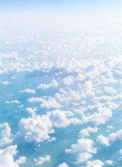 Fototapeta premium Cloudscape Blue sky and white cloud