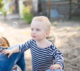 The little sailor with a blond hair.