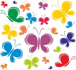 Background with butterflies.