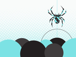 Abstract geometric background with spider