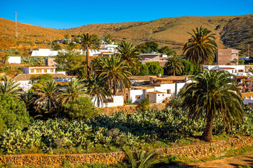 View on Betancuria village on Fuerteventura island in Spain