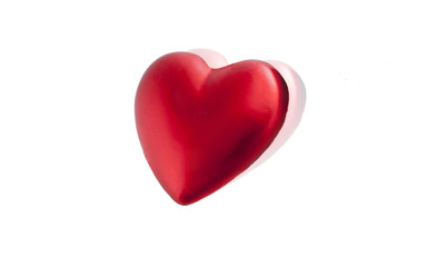 red heart with mirror reflection