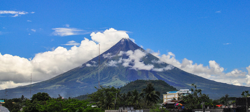 Mayon Volcano, an Almost Perfect Cone Volcano - Albay, Philippines