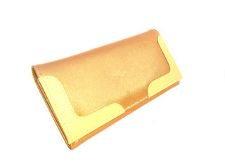 purse gold on isolated