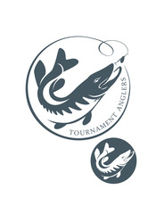 The figure shows the icons pike fishing