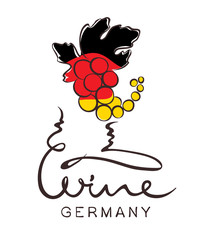 Abstract vector illustration, logotype, sign -- wine from Germany
