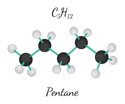 C5H12 pentane molecule