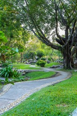 walkway in the park,Suanluang RAMA IX
