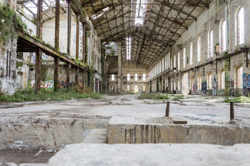 abandoned metallurgical factory waiting for a demolition