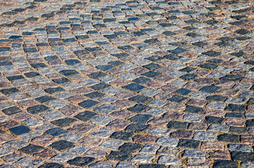 Rough grey paving stones as background