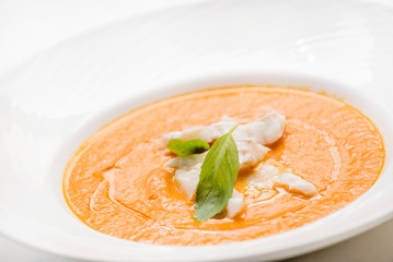cream soup with fish