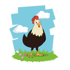 farm animals cartoons, vector illustration
