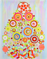 Fototapeta premium Flowers, original floral bouquet art composition. Unique artist